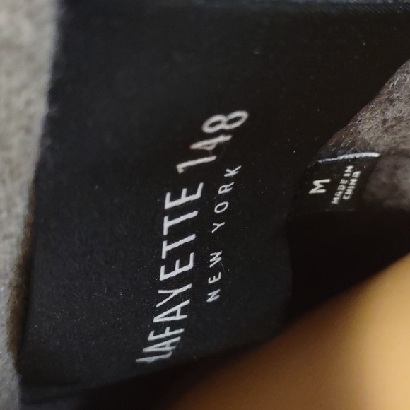 Lafayette Gray wool coat jacket medium NEW - Picture 5 of 6